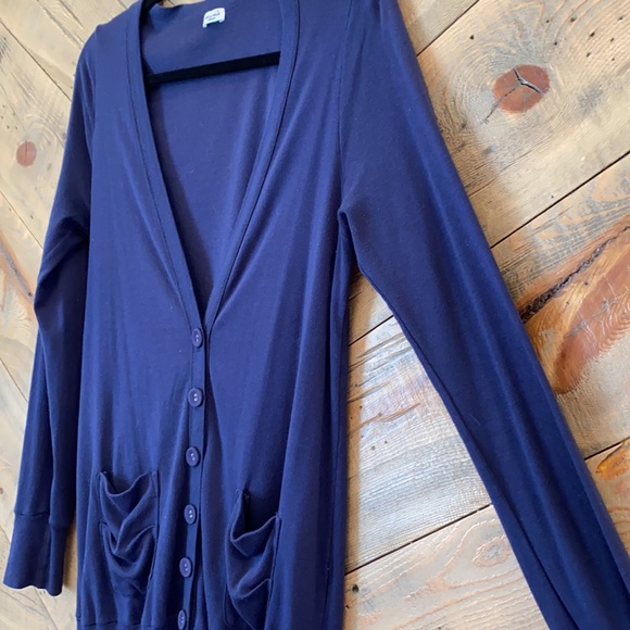 Anthro Splendid Pima Cardigan Navy sz M - Picture 4 of 8